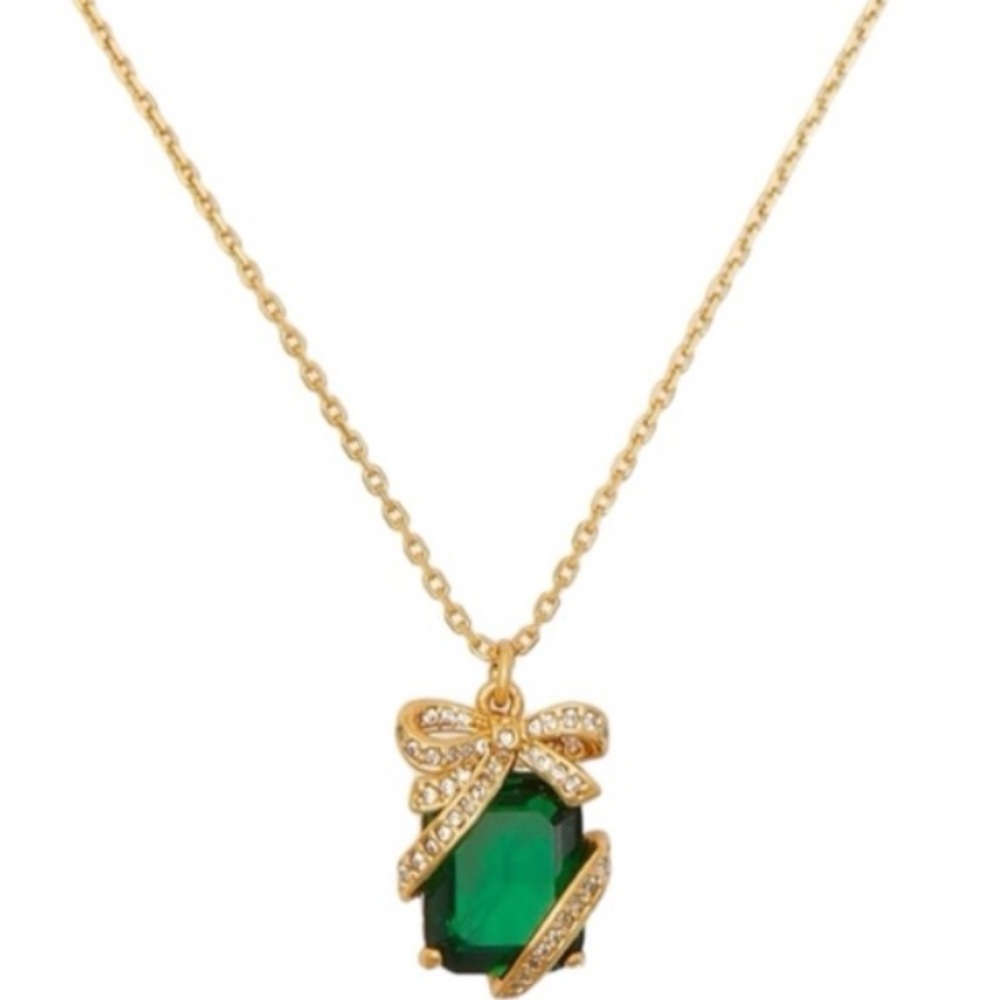 Kate spade emerald pave present Pendant Necklace (19)